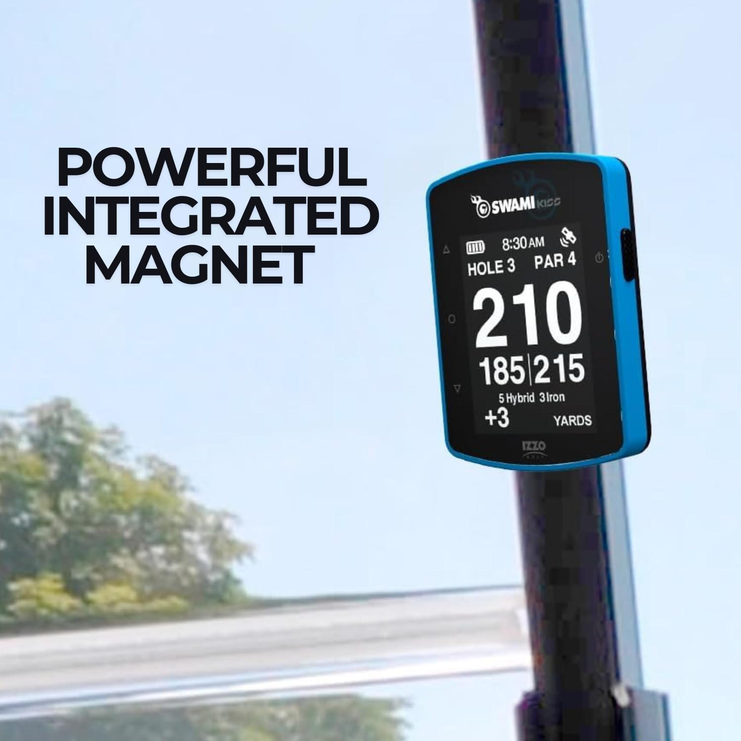 Swami KISS 2.0 Handheld Golf GPS Ragnefinder with Integrated Magnets - Blue - Image 2