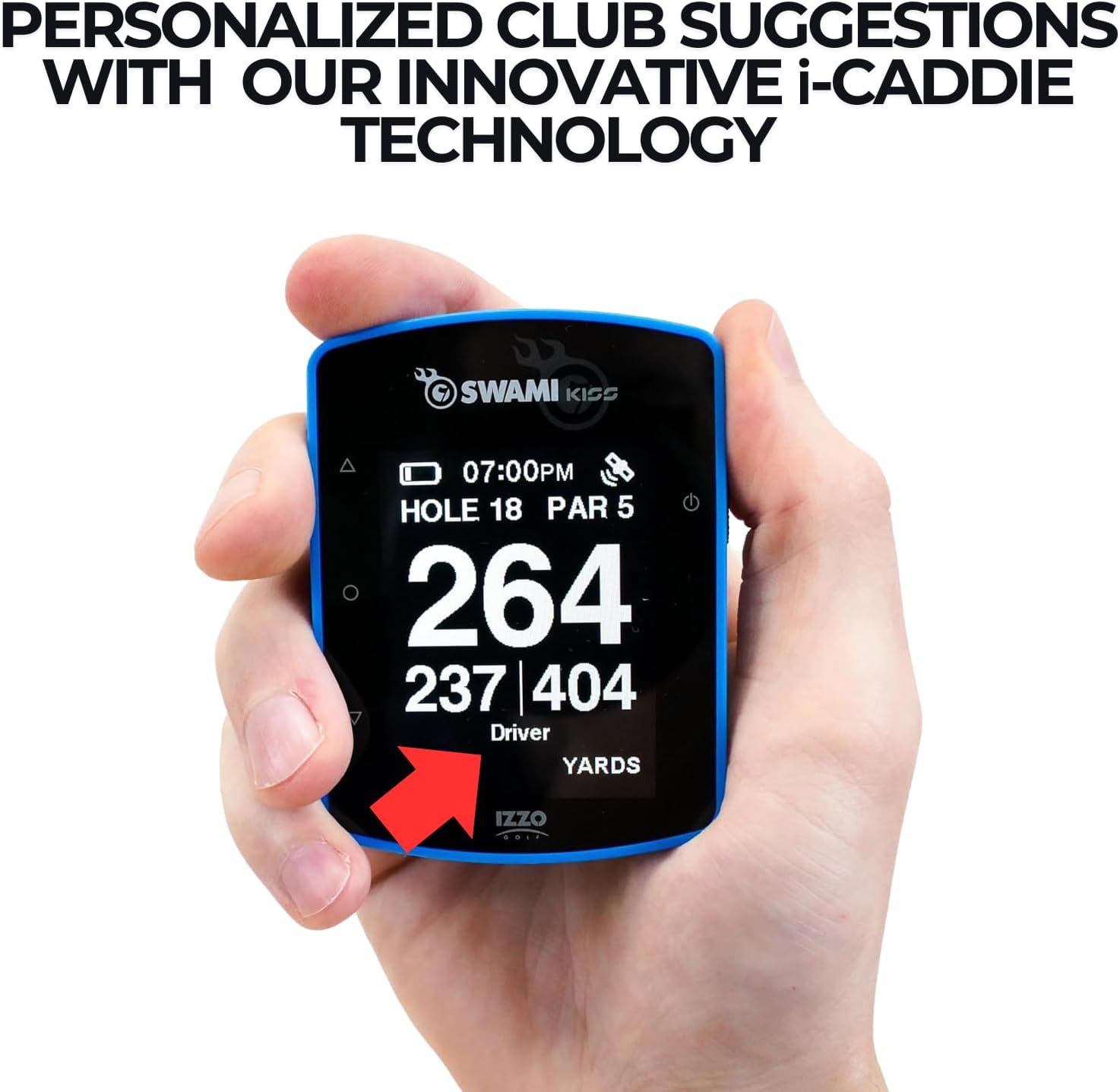 Swami KISS 2.0 Handheld Golf GPS Ragnefinder with Integrated Magnets - Blue - Image 3