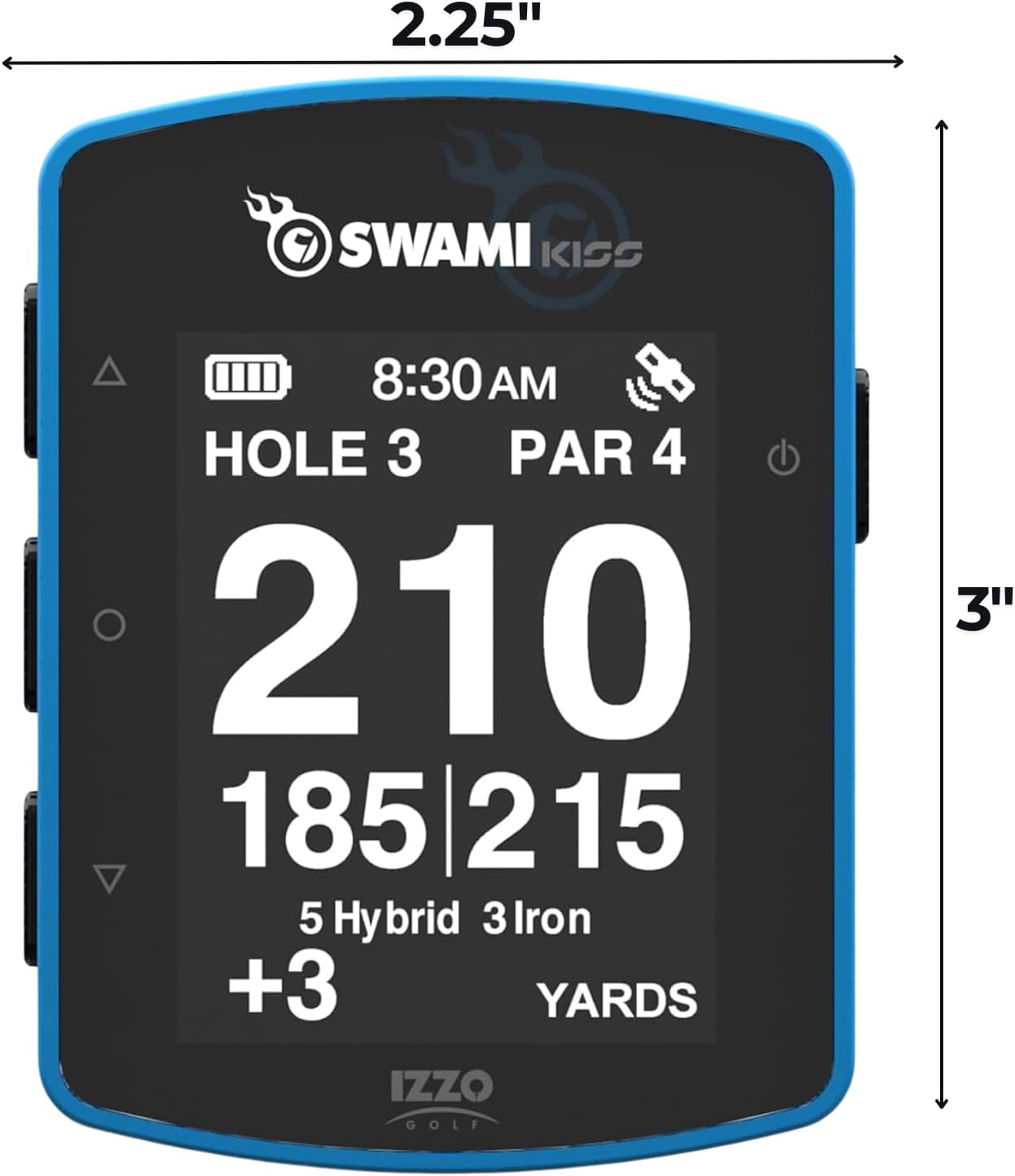Swami KISS 2.0 Handheld Golf GPS Ragnefinder with Integrated Magnets - Blue - Image 6