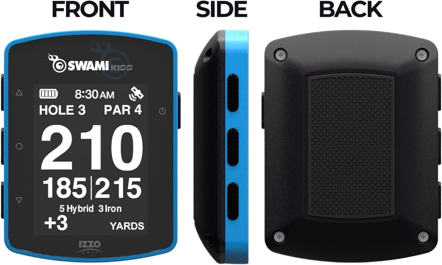 Swami KISS 2.0 Handheld Golf GPS Ragnefinder with Integrated Magnets - Blue - Image 7