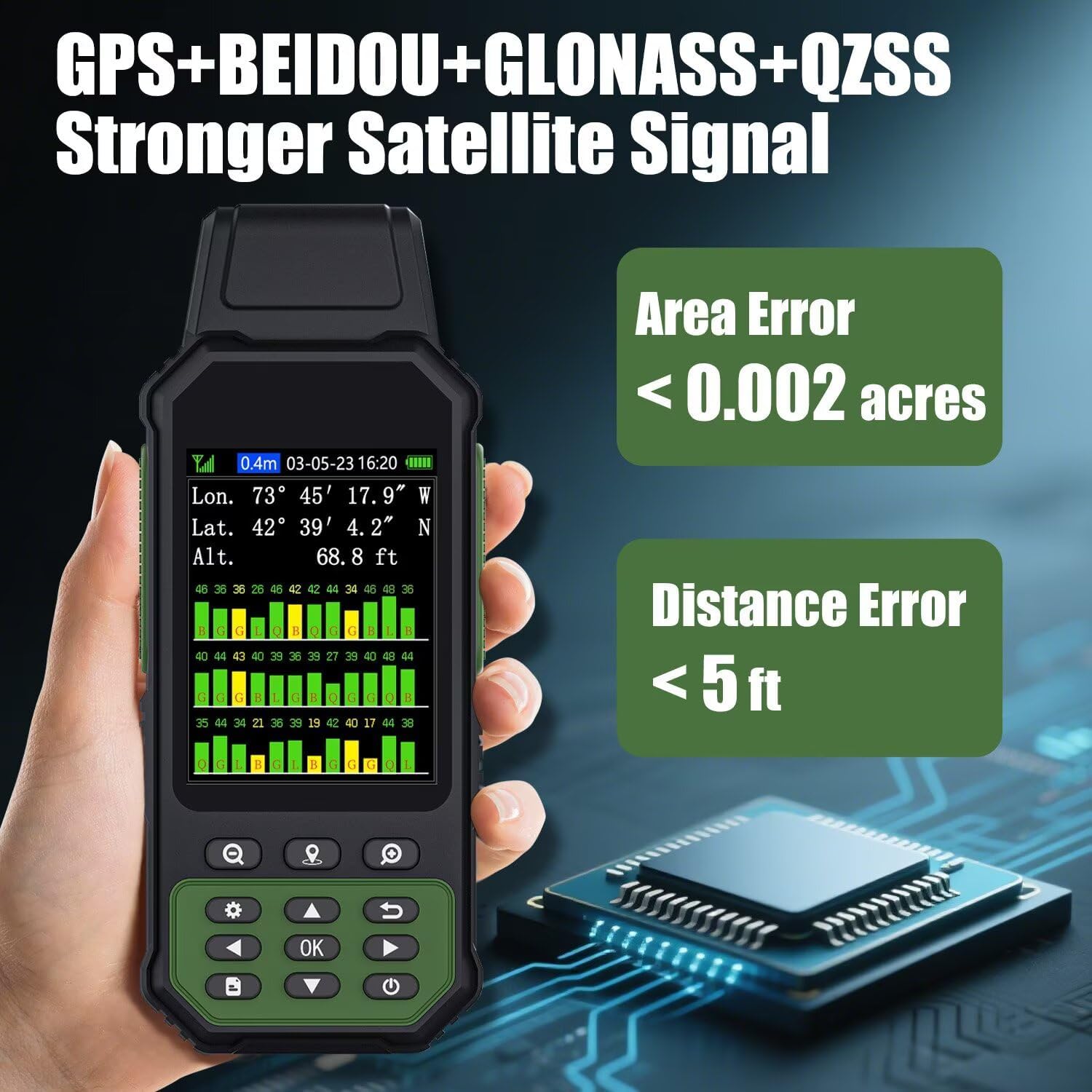 ZL190 Handheld GPS for Surveying, High Precision GPS Surveying Equipment for Mountainous Land Slope and Flat Field Outdoor Use - Image 4