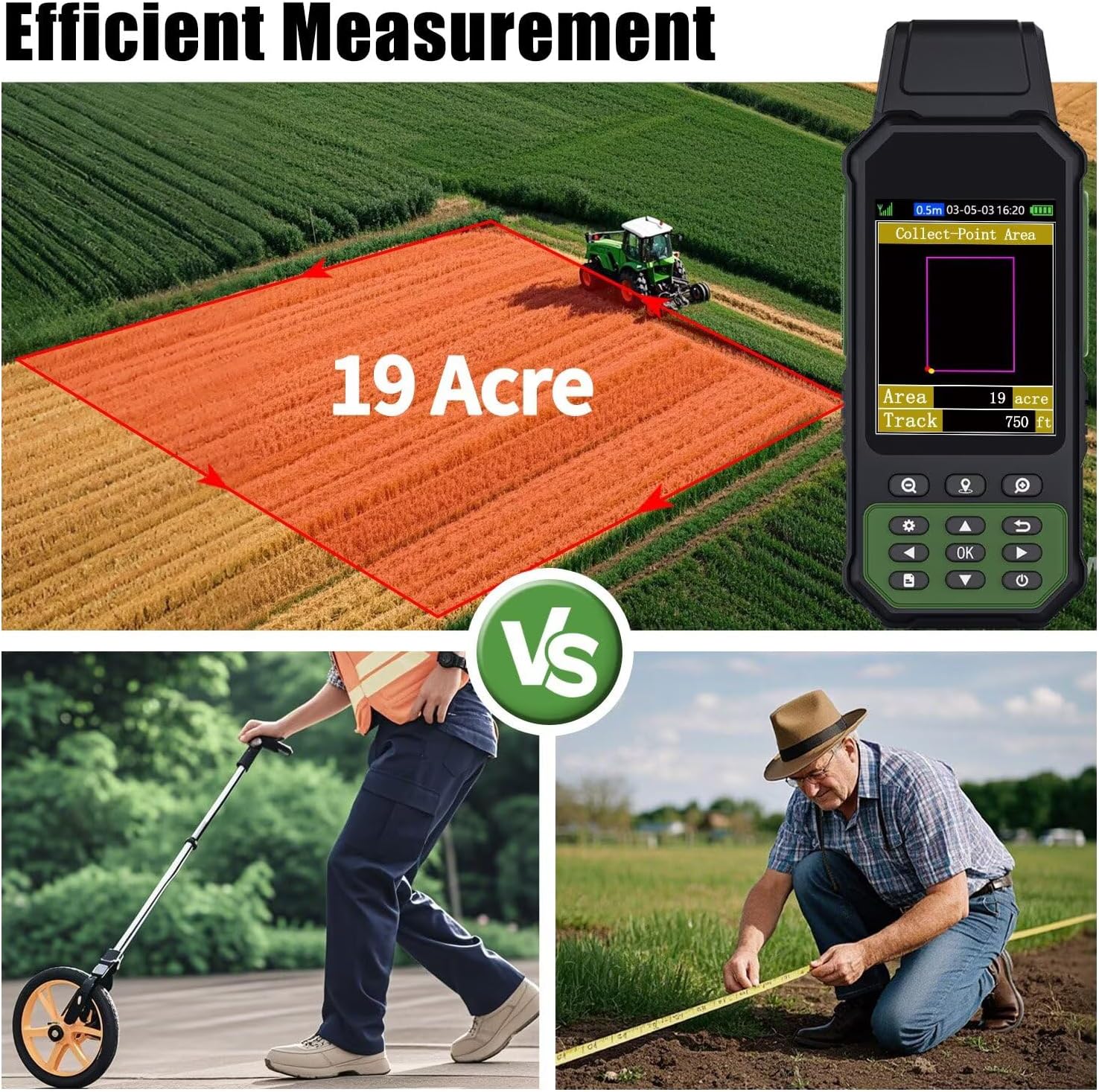 ZL190 Handheld GPS for Surveying, High Precision GPS Surveying Equipment for Mountainous Land Slope and Flat Field Outdoor Use - Image 6